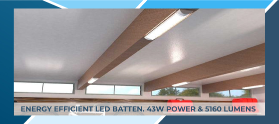 5ft LED batten 4000K - Energy Efficient LED Batten. 43w Power & 6000 Lumens
