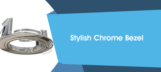 Pack of 10 Die-Cast Chrome Downlights - Stylish Chrome Bezel