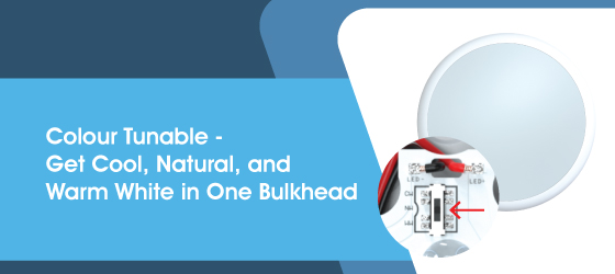Pack of 10 Standard 18w LED Bulkhead - Colour Tunable - Get Cool, Natural, and Warm White in One Bulkhead
