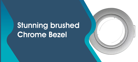 Pack of 25 Brushed Chrome Downlights - Stunning brushed Chrome Bezel