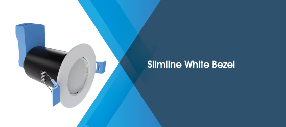 Pack of 25 White GU10 Downlights - Slimline White Bezel