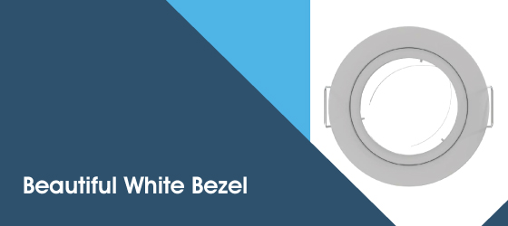 Pack of 25 White LED Downlight - Beautiful White Bezel