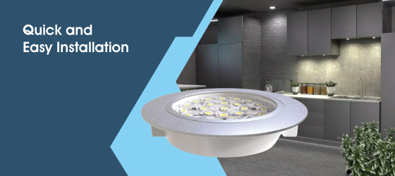 Pack of 3 Recessed Under Cabinet Light, 1.8w - Quick and Easy Installation