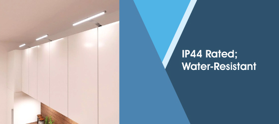 Pack of 3 T-bar LED Cabinet Lights - IP44 Rated; Water-Resistant