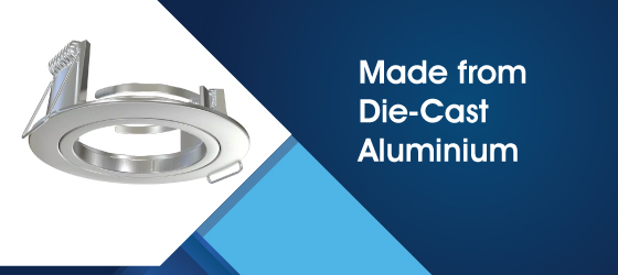 Pack of 50 Brushed Chrome LED Downlights - Made from Die-Cast Aluminium