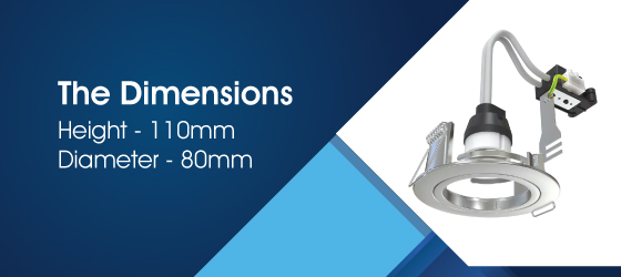 Pack of 50 Brushed Chrome LED Downlights - The Dimensions