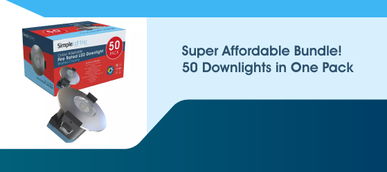 Pack of 50 Chrome CCT Downlight - Super Affordable Bundle! 50 Downlights in One Pack