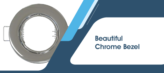 Pack of 50 Chrome LED Downlights - Beautiful Chrome Bezel