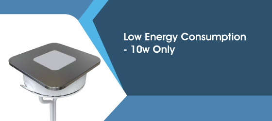 Pack of 8 Brushed Chrome LED Plinth, 4000K - Low Energy Consumption - 10w Only