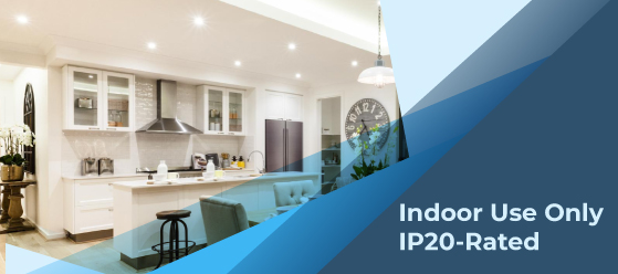 Polished chrome LED downlight - Indoor Use Only - IP20-Rated