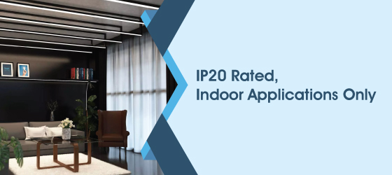 Recessed Balck LED Profile - IP20 Rated, Indoor Applications Only