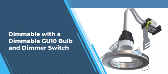 Recessed Downlight Brushed Chrome -  Dimmable with a Dimmable GU10 Bulb