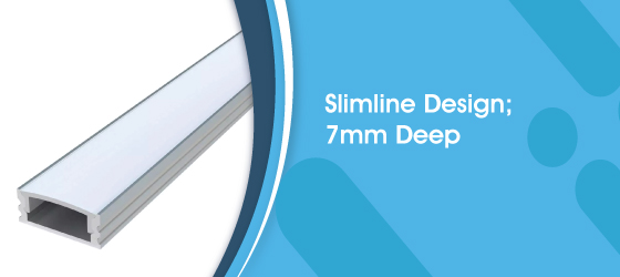 Slimline LED Profile - Slimline Design; 7mm Deep