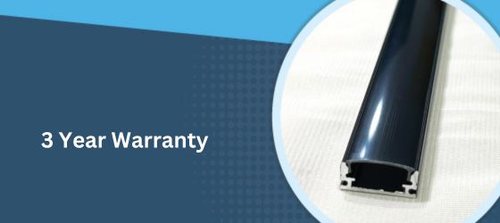Surface-Mounted Black LED Profile, 2M - 3 Year Warranty