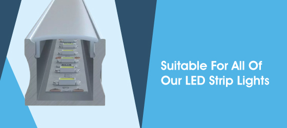 Surface Mounted LED Profile, 2M - Suitable For All Of Our LED Strip Lights