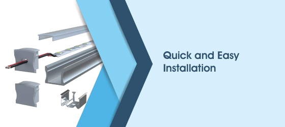 Surface Mounted LED Profile (All Strips) - Quick and Easy Installation