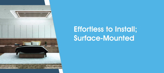 Surface Mounted LED Profile, Black - Effortless to Install; Surface-Mounted