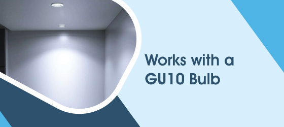 Tilt Fire-Rated Brushed Chrome Downlight - Works with a GU10 Bulb