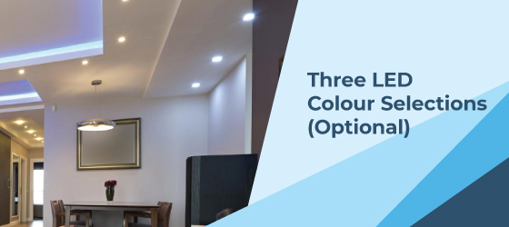 Tilt White Downlight - Three LED Colour Selections (Optional)