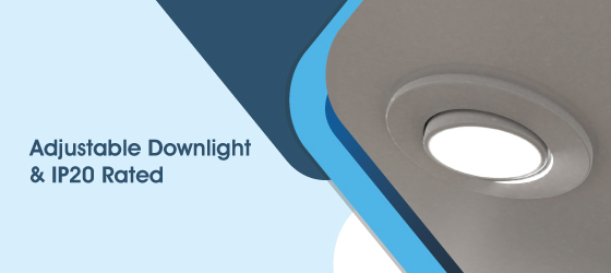 Tilt, White, Fire-Rated Downlight - Adjustable Downlight & IP20 Rated