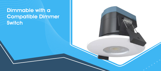 White CCT Fire-Rated LED Downlight - Dimmable with a Compatible Dimmer Switch