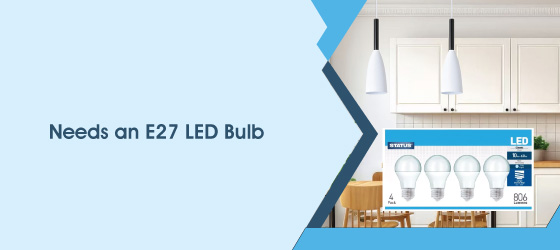 White Cone LED Pendant Light - Needs an E27 LED Bulb