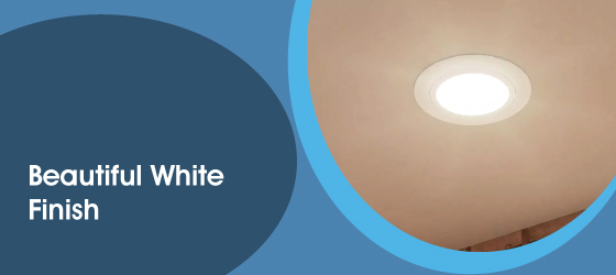 White Fire-Rated Die-Cast LED Downlight - Beautiful White Finish