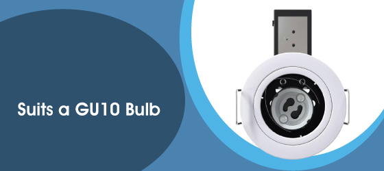 White Fire-Rated Die-Cast LED Downlight - Suits a GU10 Bulb