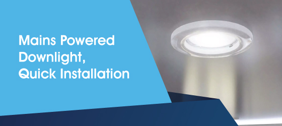 die cast white LED downlight - Mains Powered Downlight, Quick Installation