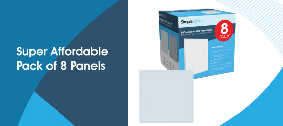pack of 8 600mm LED panels - Super Affordable Pack of 8 Panels