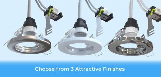recessed downlight - choose from three attractive finishes